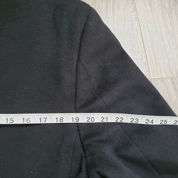 LORO PIANA 100% Cashmere Coat Men's 46R Black Long Overcoat Classic Quiet Luxury - Picture 7 of 16